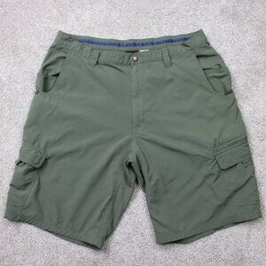 Propper Cargo Shorts Mens 38 Green Zip Pocket Nylon Hiking Outdoor w/ 11" inseam